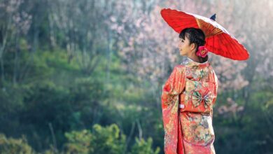 kimono woman umbrella parasol 1822520